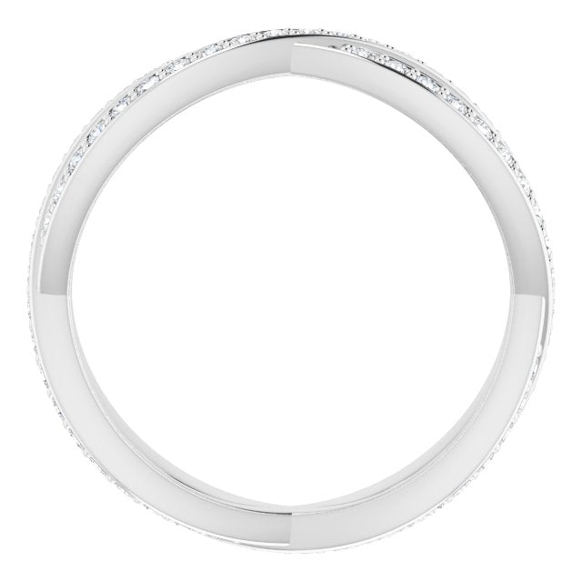 0.73 ct. Round Diamond Infinity Style Eternity Band-VIRABYANI